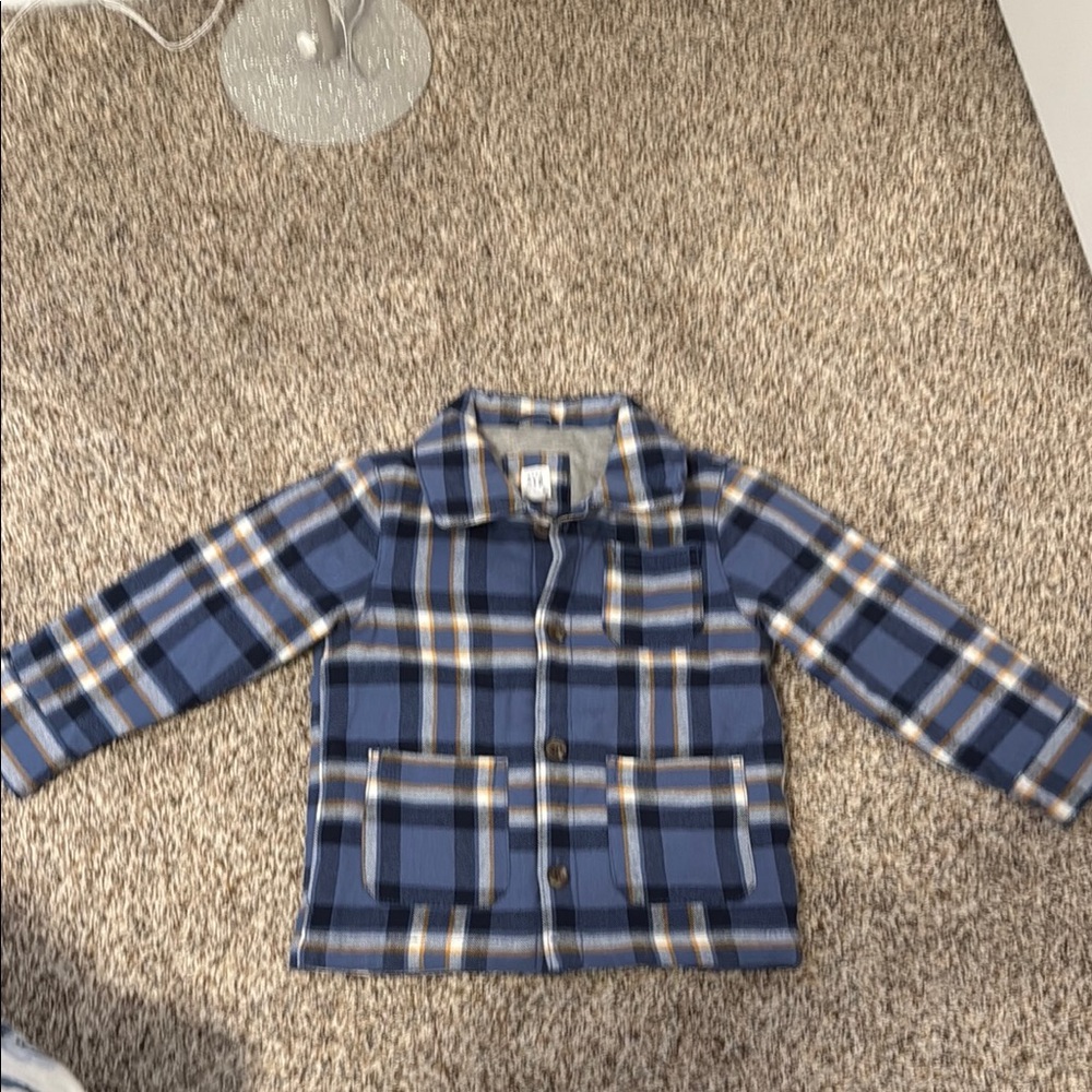 Baby Gap Boys Blue Plaid Jacket